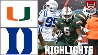 Duke Blue Devils vs Miami Hurricanes  Full Game Highlights  ESPN College Football [upl. by Russel]