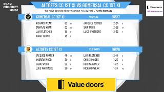 Altofts CC 1st XI v Gomersal CC 1st XI [upl. by Bari]