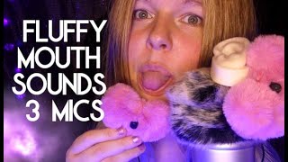 ASMR INTENSE 3 Mics W Fluffy Mouth Sounds Whispering [upl. by Poliard]