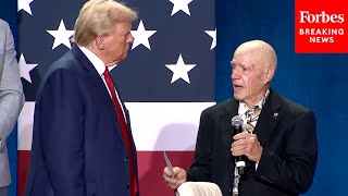 VIRAL MOMENT Trump Meets In Person Vietnam Veteran Marine Who Gave Him His Purple Heart PostButler [upl. by Rocky]