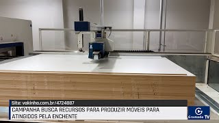 Campanha já produz móveis para atingidos pela enchente [upl. by Bahner631]