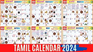 Tamil Calendar 2024  January to December  Holidays Festivals Auspicious Days amp Muhurtham Dates [upl. by Ambie860]