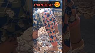 Baby exercise at home 💕2 year baby girl exercise yogafunnyvideo babygirl [upl. by Lanod]