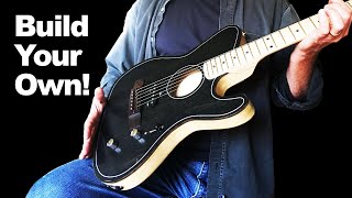 How to Make an Acoustic Electric TeleStyle Guitar Step by Step [upl. by Kyle]