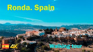 Ronda Spain Walking tour 4K [upl. by Simara]