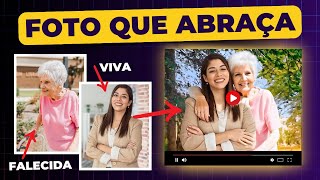 Como Fazer Fotos se Abraçarem em Vídeo com IA  Reviva Memórias [upl. by Archle]