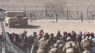 Hundreds of migrants arrested while attempting to cross US southern border [upl. by Akilat866]