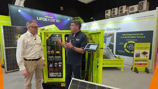 Lifos Fort Solar a complete energy system in a box at the Executive Hire Show [upl. by Reginald153]