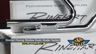 Rinehart Racing Slimline Duals for HarleyDavidson at JampP Cycles [upl. by Erdua]