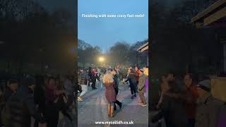 Scottish ceilidh dancing in Edinburgh  Orcadian Strip the Willow in Princes Street Gardens music [upl. by Nasah]