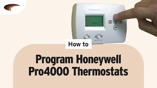 How to Program Honeywell Pro4000 thermostats [upl. by Ivie954]