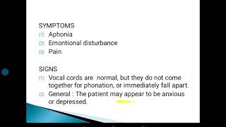 Functional Aphonia [upl. by Flemming945]