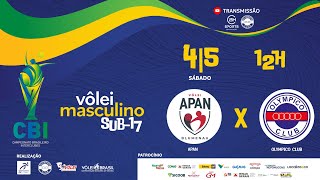 🏐 CBI SUB17 DE VÔLEI MASCULINO  APANSC X OLYMPICOMG DISPUTA DE POSIÇÃO [upl. by Mcmaster]