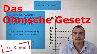 Ohmsche Gesetz URI mit Beispielen  Physik  Lehrerschmidt [upl. by Siramaj]