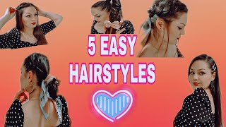 5 Modele flokesh te thjeshta  Easy hairstyles [upl. by Fredric]