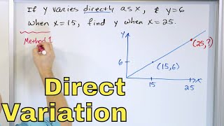 01  Direct Variation and Proportion in Algebra  Part 1 Constant of Variation amp More [upl. by Noived]