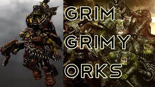 Painting Orks with INKS and OILS  GRIMDARK ORKS [upl. by Marleah]