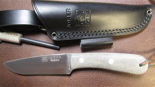 JOKER NUEVO MONTANERO MOUNTAINEER 43quot SANDVIK 14C28N FIXED BLADE With Ferro Rod [upl. by Tanney]