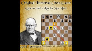 The Original Immortal Chess Game  Anderssen vs Kieseritzky 1851 [upl. by Aimej]