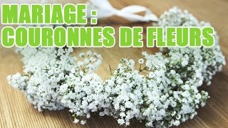 Réaliser une couronne de fleurs  organisation et déco mariage [upl. by Chemar]