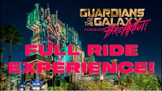 Guardians of the Galaxy FULL RIDE EXPERIENCE  Mission Breakout at California Adventure Park [upl. by Dressler]