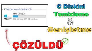 Bilgisayarda yerel Disk C Temizleme Nasıl Yapılır Windows 10 2020 [upl. by Season5]