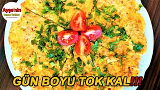 🍳YULAFLI OMLET TARİFİ GÜN BOYU TOK KAL  🏃SPORCU KAHVALTISI YULAFLI OMLET NASIL YAPILIR [upl. by Wyn]