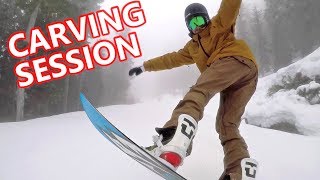 Carving Snowboard Session with T Rice Pro amp Mountain Twin [upl. by Hcardahs307]