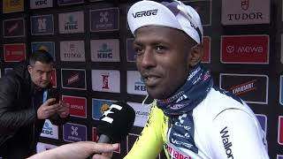 Biniam Girmay  Interview at the start  GentWevelgem 2024 [upl. by Taima]