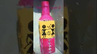 Bottle Art and decoration Bottle craft craft on plastic bottle with mirror [upl. by Anitniuq230]