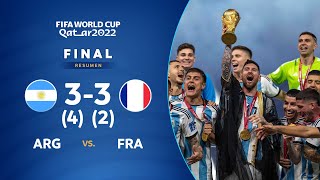 RESUMEN COMPLETO ARGENTINA 3 4  3 2 FRANCIA  FINAL CATAR 2022 [upl. by Aidil]