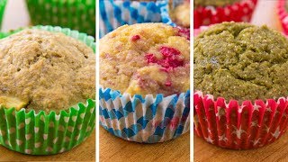 3 Healthy Muffins For Breakfast  Easy Muffin Recipe [upl. by Venola]