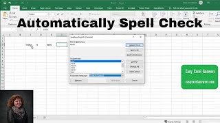 Automatically Spell Check in Excel [upl. by Elleryt807]