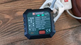 Parkside Socket Tester PSSFS 3 A2 HG06986C from Lidl or Kaufland  test and review [upl. by Zorah]