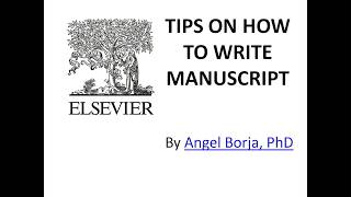 HOW TO WRITE ELSEVIER RESEARCH MANUSCRIPT [upl. by Aisul]