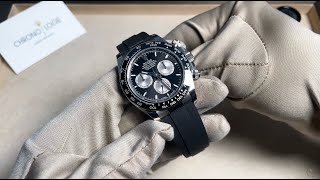 Rolex Cosmograph Daytona White Gold 126519LN Black amp Steel Index Oysterflex [upl. by Braun]