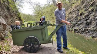 Hiking amp Camping in 2 Man Camper Handcart with Bunk Beds  Ultimate Bug Out Cart [upl. by Asit461]