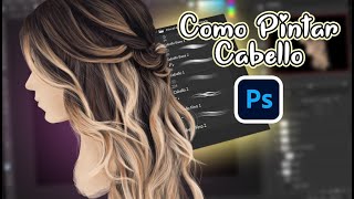 COMO PINTAR CABELLO REALISTA HACER CABELLO para Photoshop paso a paso parte 2 WilliamsArtz [upl. by Ramsden]