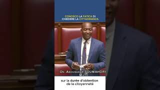 Nationalité italienne Lintervention à lassamblée nationale de lhonnorable Aboubakar Soumahoro [upl. by Cestar]