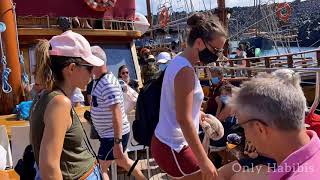 Santorini Volcano Hot Springs and Thirassia Boat Tour  Only Habibis santorini greece 4k [upl. by Georgette424]