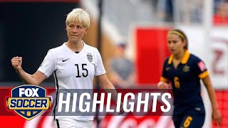 Rapinoe gives USA early lead over Australia  FIFA Womens World Cup 2015 Highlights [upl. by Neva709]