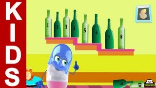 Ten Green Bottles  Learn To Count With Nursery Rhymes With Lyrics English Language [upl. by Anear]