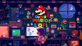 Super Mario 🍄 Lofi HipHop best calm and relaxing Mix  Super Mario Bros  Art pixeljeffdesign [upl. by Aramahs941]