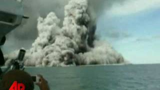 Undersea Volcano Erupts Near Tonga [upl. by Ishmael]