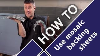 How to Cut Install and Lay Mosaic Tiles Using Backer Sheets howto [upl. by Britton]