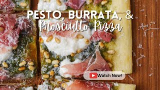 Pesto Burrata and Prosciutto Pizza [upl. by Itsirc]