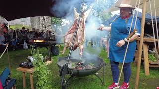 4KWalking tour of Abergavenny Food Festival 2023 part 1 [upl. by Marilee]