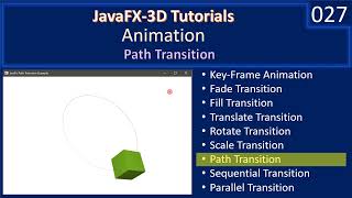 Animation  Animation via Path Transition  JavaFx 3D Tutorials 27 [upl. by Carhart]