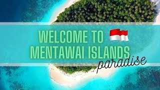 WELCOME TO PARADISE MENTAWAI ISLANDS IN INDONESIA  4K DRONE FOOTAGE 🇮🇩 [upl. by Kcirtap]