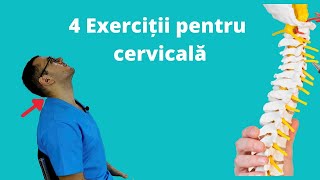 Exerciții de kinetoterapie coloana vertebrală cervicală Protocol de kinetoterapie la saltea [upl. by Siravaj]